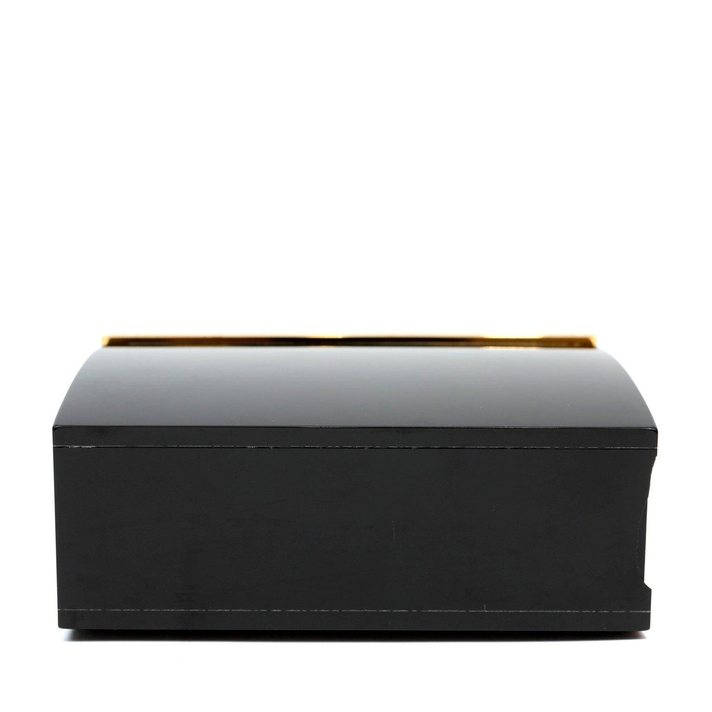 Chanel Black Lucite Box Purse w/ 24kt Gold Plated Strap