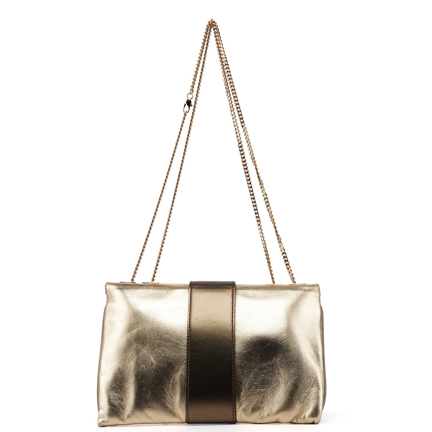2004 Golden Calfskin Tiger Shoulder Bag