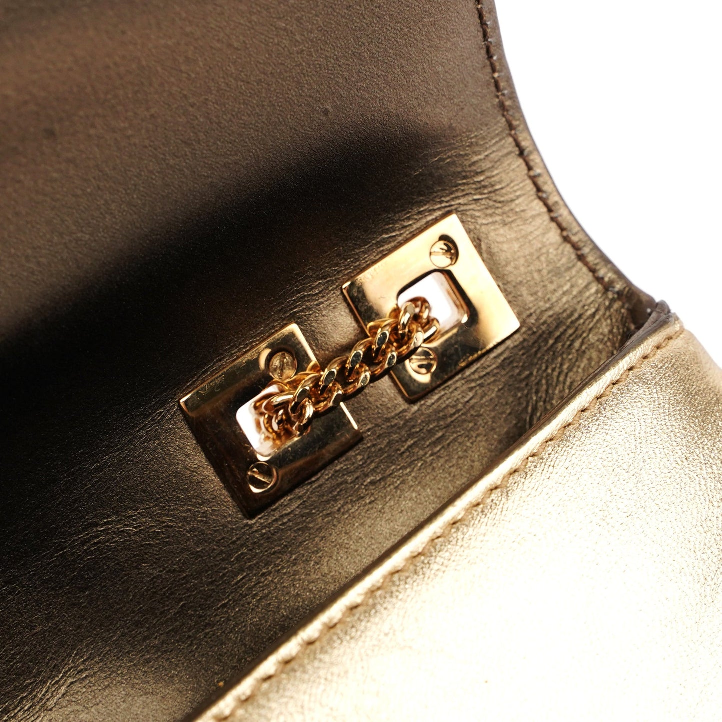 2004 Golden Calfskin Tiger Shoulder Bag