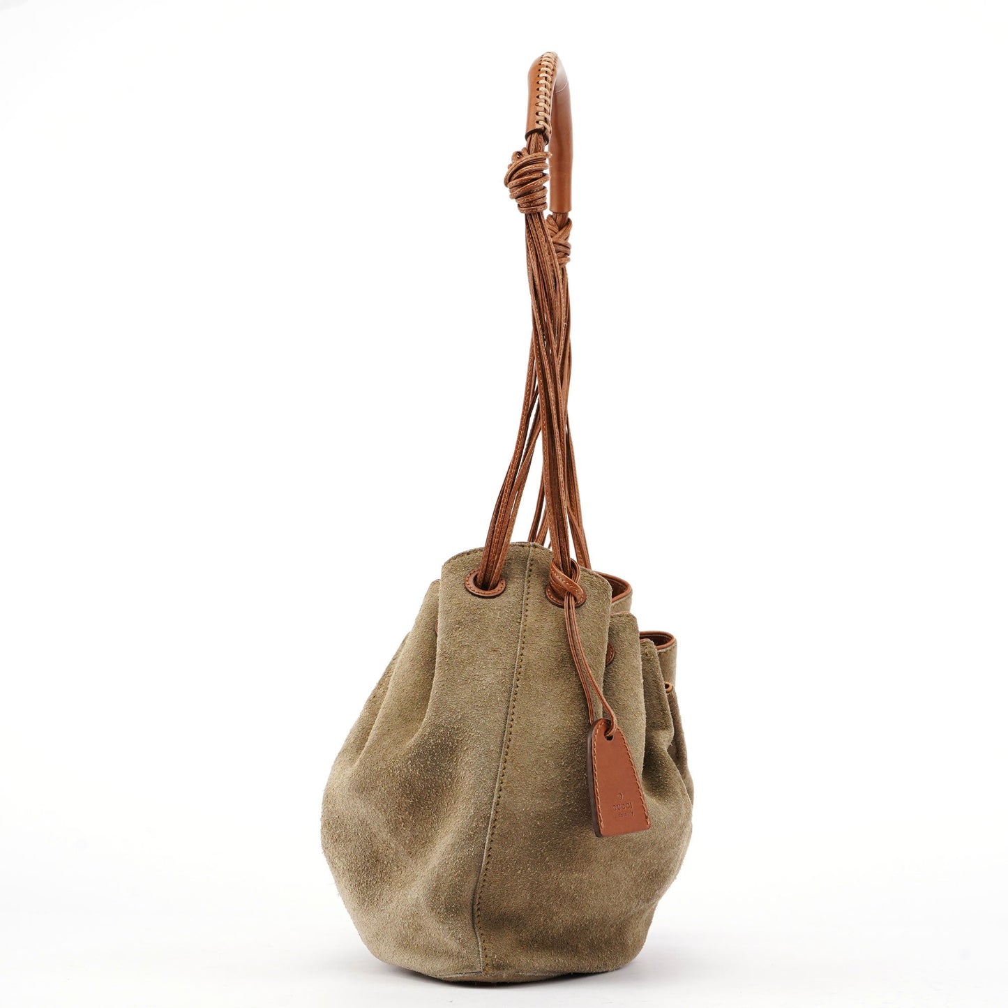 Brown Suede Sling Shoulder Bag