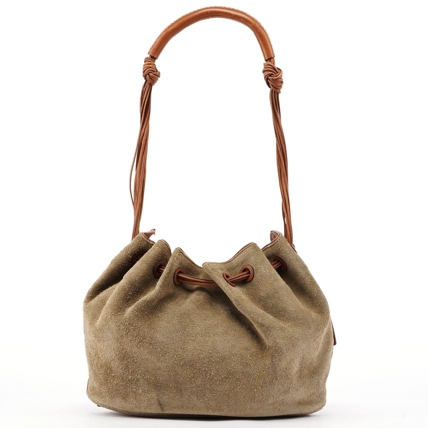 Brown Suede Sling Shoulder Bag