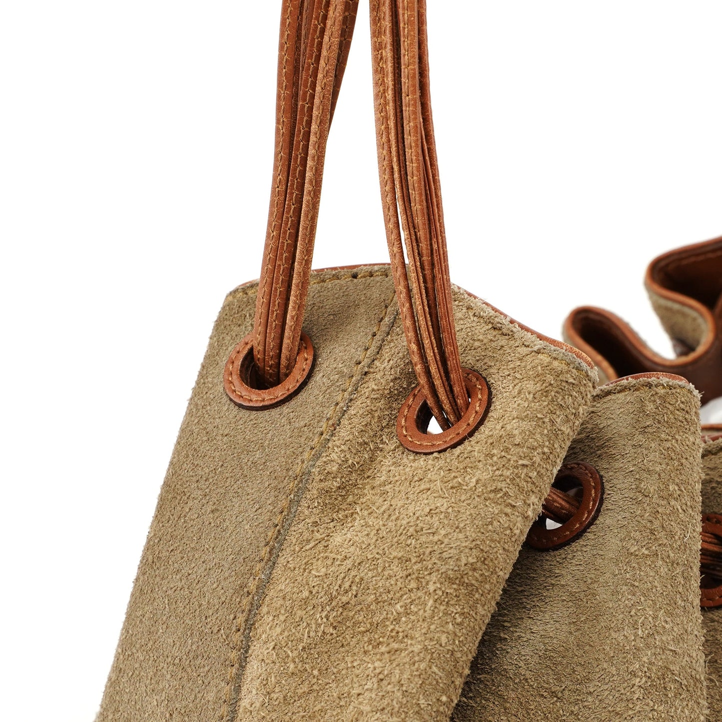 Brown Suede Sling Shoulder Bag